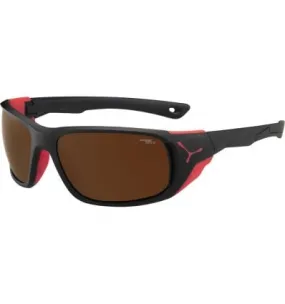 Occhiali da sole Cébé Jorasses L (Nero Rosso Opaco - Zona Marrone Argento Cat.4)